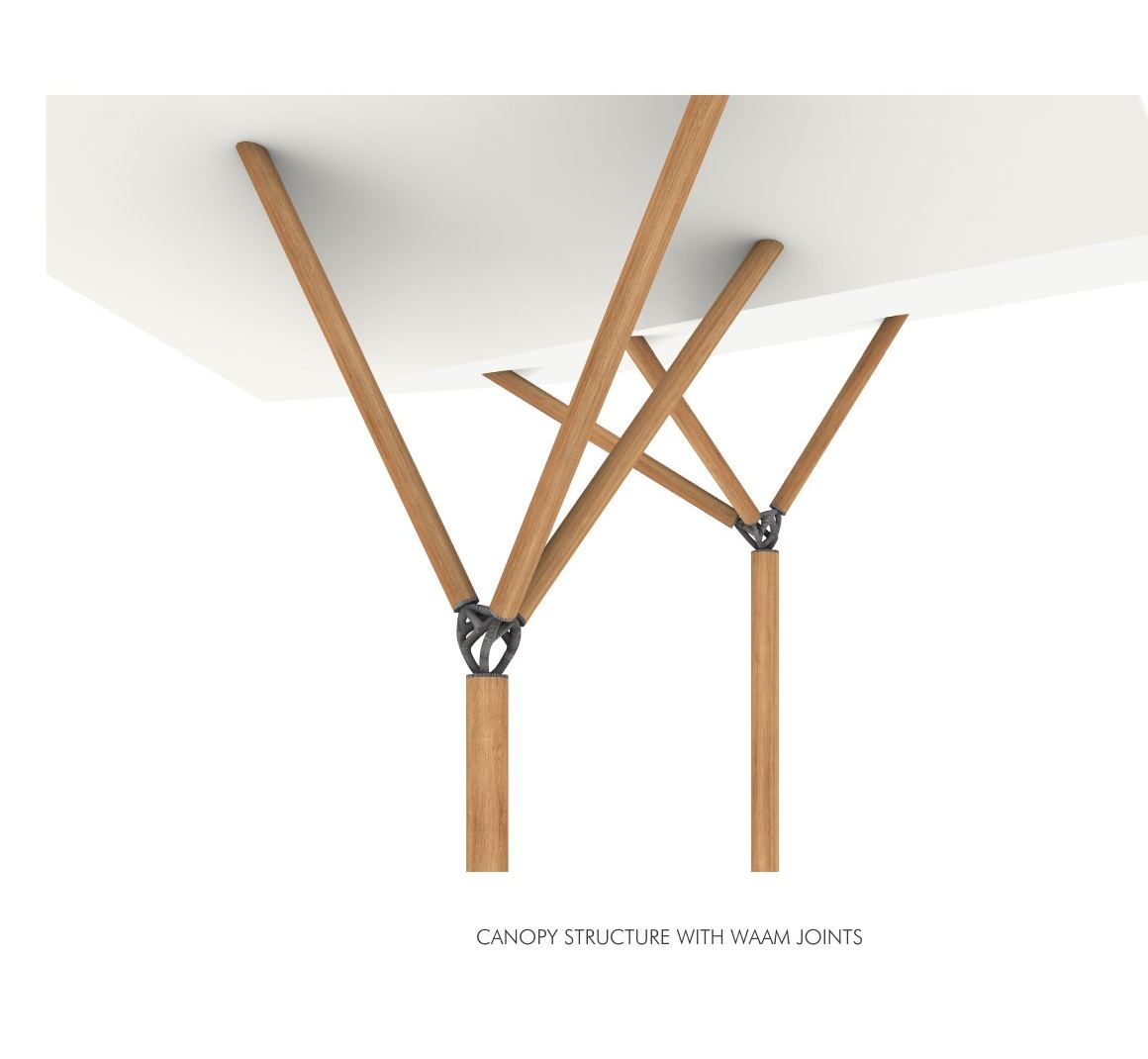 Canopy with WAAM joints